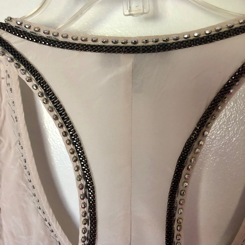 bebe Beige Embellished Racerback Tank - Picture 5 of 6